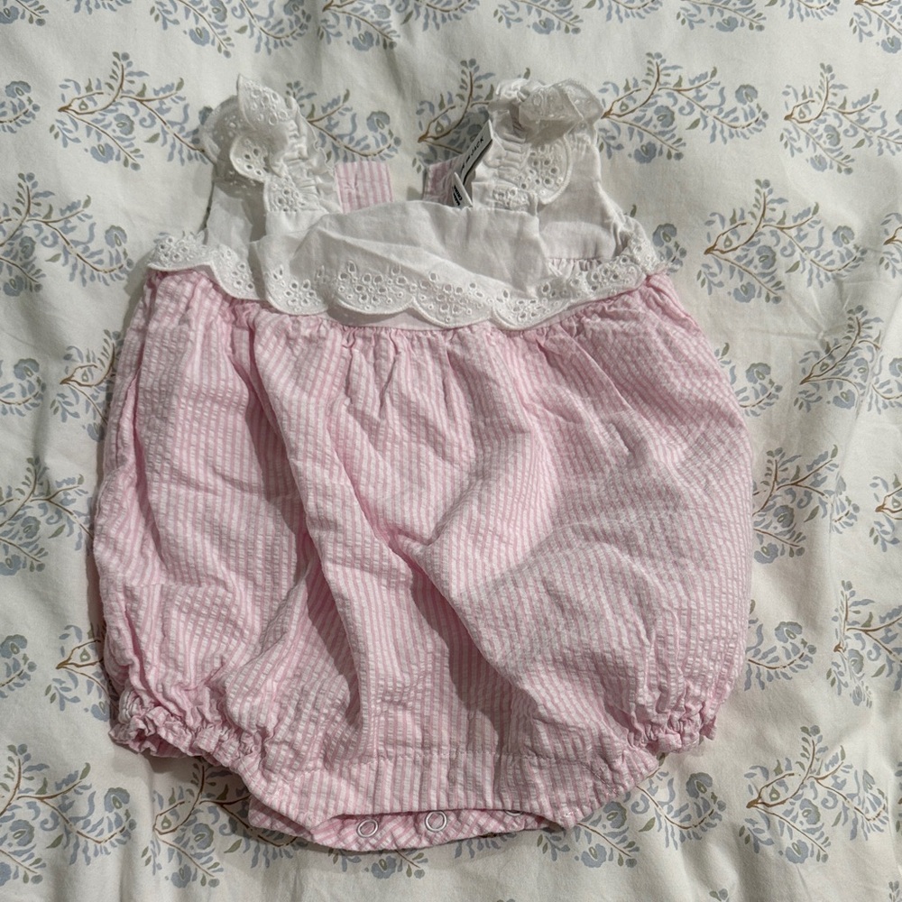 Janie and Jack Pink Striped Diaper Cover
